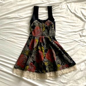Anthropologie scrapbook originals fit and flare vintage style dress S
